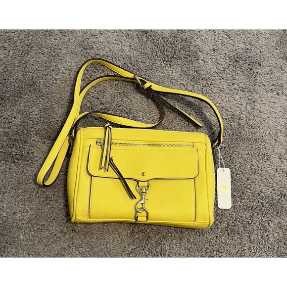 NWT Charming Charlie Yellow Medium Bag Crossbody Adjustable Strap - Picture 1 of 5